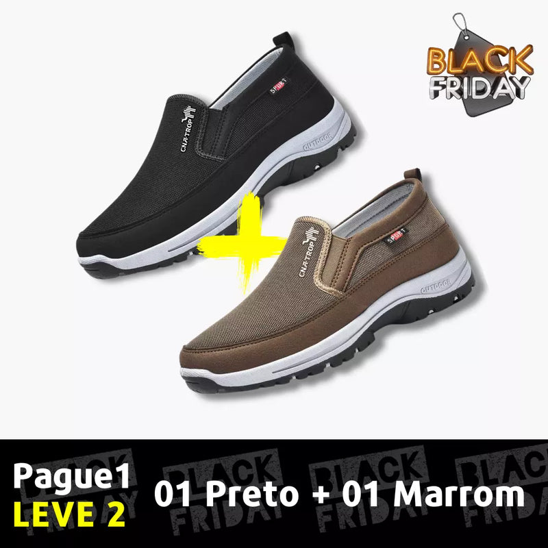 COMPRE 1 LEVE 2 Tênis Mocassim Ortopédico ConfortPlus 2025